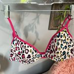 SO White Pink Leopard Print Bra Colorful Underwire Womens 34A  Photo 3