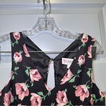 L'ATISTE L’atiste Black/Pink Floral Print Sleeveless Bell Bottom Jumpsuit M Photo 3