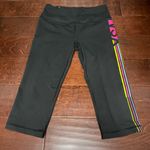 Victoria's Secret Victoria’s Secret Sport VSX Capri Leggings Black Neon Pink Yellow and Blue Small Photo 0
