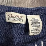 Classic Elements  90s GRANNYCORE Cardigan Size L Fair Isle Sweater Ramie Ugly Vtg Photo 3