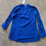 Soft Surroundings Glam Gauze Pleated Eyelet Button Down Blouse Photo 6