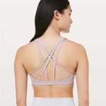 Lululemon  Free To Be Serene Bra *High Neck Heathered‎ Powdered Mauve W2BIBS Sz 6 Photo 1