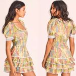 Love Shack Fancy NWT $495 Pastel Fields Safiya Scoop Neck Mini Puff Sleeve Dress M Photo 1