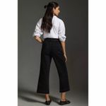 Pilcro Anthropologie  The Skipper High Rise Black Crop Wide Leg Jeans Photo 2