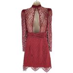 Saylor Celia Puff Shoulder Lace Mini Dress Russet Orange Size XS Photo 8