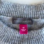 Vince Camuto Gray Red Heart Cropped Crewneck Sweater Size Medium Photo 3