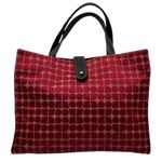 Kate Spade Vintage Dot Noel Jacquard Tote - Burgundy Red - Monogram Collection Photo 0