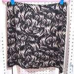 Alfani  Black White Abstract Print Pencil Skirt Size 8 Zipper Back Career Photo 0