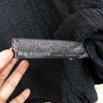 ZARA Romper Women XS Black Textured Crinkle Gauze Cotton Collared Button Up Photo 11