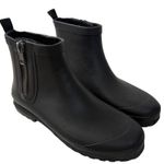 Madewell  Women's Zip-Up Lugsole Rain Boot Waterproof Black Size 9‎ Ankle Booties Photo 5