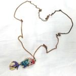 Anthropologie  Tropical Jewel Fish Chain Necklace Photo 0