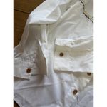 Cats Women Button Down Shirt No Brand Embroidered Size Measured Kitty Artsy White Photo 9