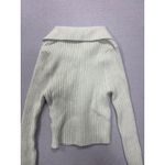 Urban Outfitters Skylar S Mint Green Ribbed Collared Button Up Cropped Sweater Photo 9