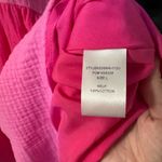 Hudson Gray Pink Crinkled Colorblock Patchwork Flutter Tiered Mini Dress Photo 7