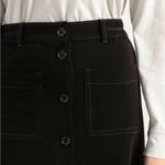 James Perse  Fresca Cotton 70s Skirt Black Photo 4