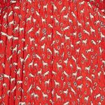 Maje NWT Rouges Raina Horse-Print Jacquard Dress with Guipure Collar Size US 4 Photo 11