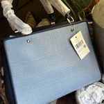 Kate Spade Authentic floral Thick Canvas/pebbled leather 3 compart. Satch/crosby Photo 6