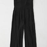 Abercrombie & Fitch NWT  Tie‎ Back Short sleeve Jumpsuit in Black Size Medium Photo 0