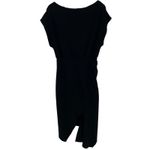 New York Company Stretch Black Cap Sleeve Faux Wrap Midi Dress M Tall Size undefined Photo 1