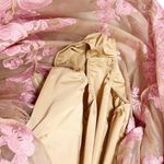 For Love & Lemons  NWT Embroidered Maxi Dress Pink Women’s Size Small Mesh Nude Photo 10