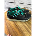 Women's ECCO Athletic Shoes Black Turquoise Size 8.5 Photo 4