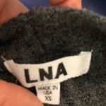 LNA  Waffle Lace Up Gray Sweater Photo 6