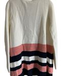 Loft  Ivory Pink Navy Blue Long Cardigan - Size Small -‎ NWT Photo 1