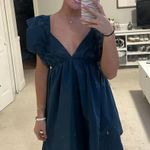 The Moon Day Navy Blue Dress  Photo 0