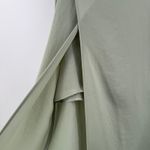 R.G. Kane Hestia Skirt Size Small Sage Green Mini/Midi High Slit Satin NEW NWOT Photo 8