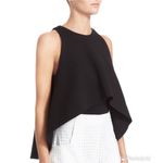 NICHOLAS Flare Crop Top Sleeveless Knit Layered High Low Black Size 4 New Black Photo 15
