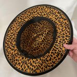 Wide Brim Leopard Print Cowgirl Cowboy Felt Hat Photo 2