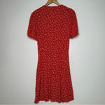 & Other Stories & Other Stories Paris Atelier Red Floral Print Button Front Mini Dress Size S Photo 7