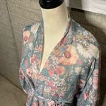 LC Lauren Conrad Womens Lauren Conrad Floral Print Long Sleeve Belted Kimono Robe One Size Photo 1