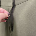 Gerard Darel ‎ Olive Green Quilted Zipper Pocket Leggings Pants Size 38 / US 6 Photo 2