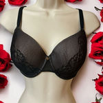 Natori  Full Figure Contour Underwire Lace Bra BLACK CAFE Size 32DDD Photo 0