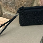 Steve Madden  Black Wristlet with Rhinestones great clean shape Photo 0