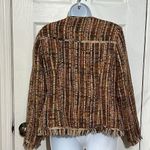 Chico's Chico’s Fringed Tweed Ina leopard print Jacket size 0 Photo 4