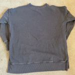 Aerie Oversized Gray Crew Neck Sweatshirt Photo 3