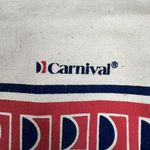 Vintage Carnival Cruise Line The Fun Ship Tote Bag Travel Shoulder Shopping Vaca Tan Photo 2