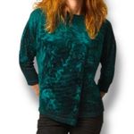 Vintage 90s Whimsygoth Shirt Crushed Kelly Green Velvet Tunic Long Sleeves Size M Photo 0