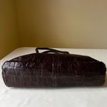 Vintage‎ Hidesign Dark Brown Leather Tote Bag Structured Office Satchel Purse Photo 2