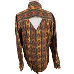 Roughrider by Circle T Vintage Aztec Cutout Long Sleeve Blouse Size Medium Photo 3