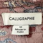 Calligraphie Boho Floral Smoked Romantic Long Sleeves Top Pink Size M Photo 8