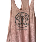 Gold's Gym Tank Top Womens Medium Pink Sweat For A Cure Racerback Athletic Gym Photo 0