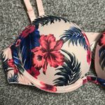 Victoria's Secret NWT PINK Victoria’s Secret Tropical Hibiscus Monstera Super Push Up Bra 32B Photo 1