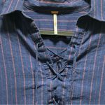 Free People Striped Oversized Tunic Shirt Size Small Photo 2