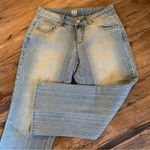 Cache  Rhinestone Stud Jean Pant Size S 2 Denim capris EUC Photo 0