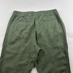 Old Navy Olive Green Linen Blend High Rise Slim Leg Ankle Pant L Photo 6