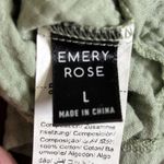 NEW~EMERY ROSE~ Size Large Shorts Jumper Green Crinkle Gauze Lightweight Pockets Photo 4