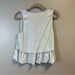 Rails Top Sleeveless Mira Peplum Top in Light Vintage Chambray Sz S EUC Photo 6